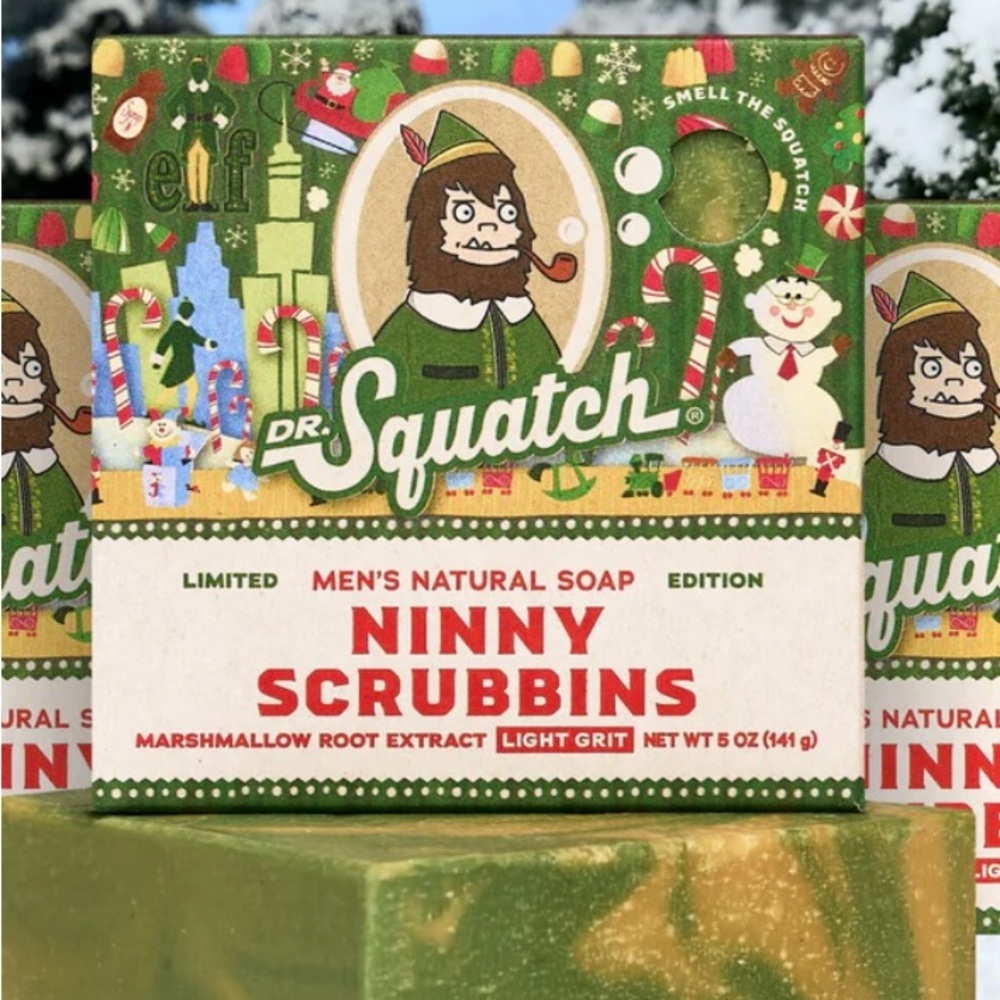 Dr Squatch Ninny Scrubbins NEW SOAP LID 2 total